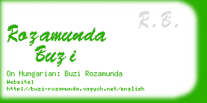 rozamunda buzi business card